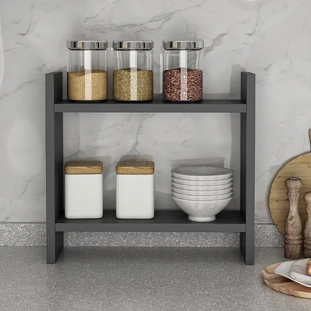 Ραφιέρα κουζίνας Denver Megapap χρώμα ανθρακί 34x10x30εκ. | GP052-0235,1