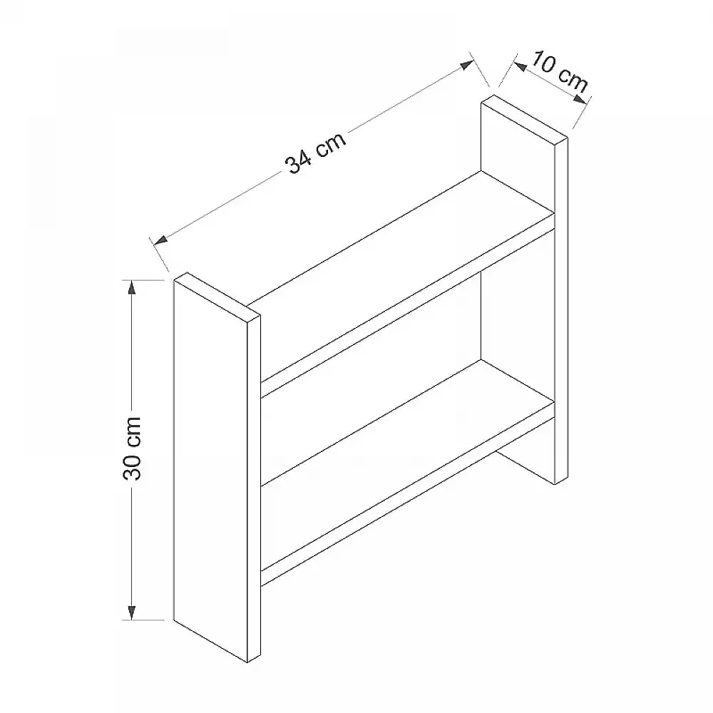 Ραφιέρα κουζίνας Denver Megapap χρώμα sapphire oak 34x10x30εκ. | GP052-0235,2