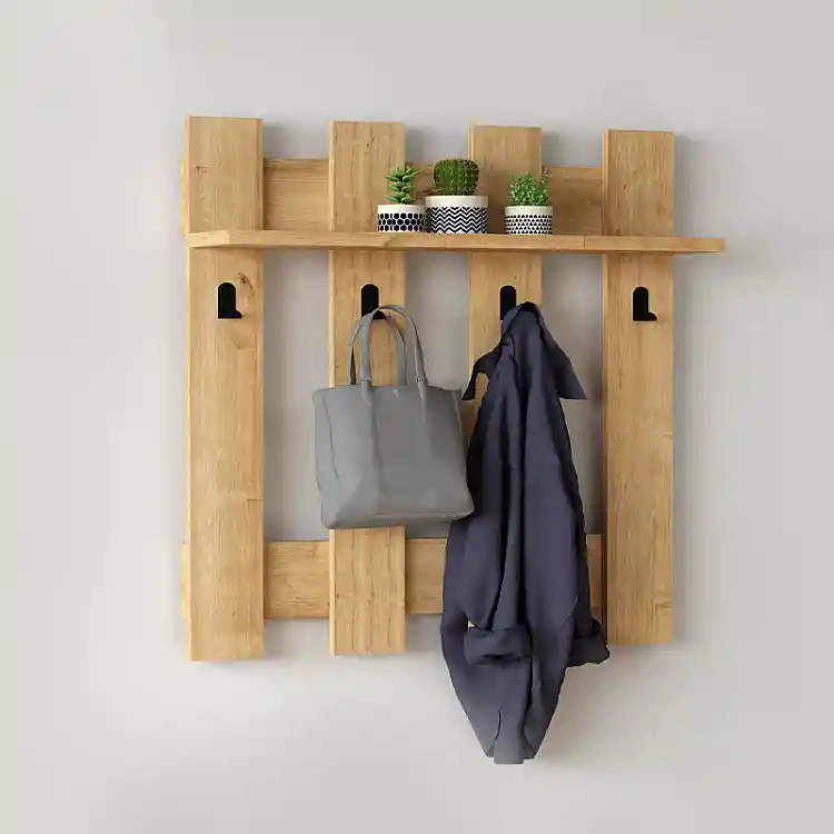 Κρεμάστρα τοίχου Carina Megapap χρώμα sapphire oak 70x18x70εκ. | GP052-0238,1