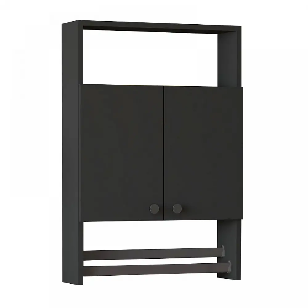 Ντουλάπι μπάνιου επιτοίχιο Ela Megapap χρώμα ανθρακί 60x15x87εκ. | GP052-0240,1