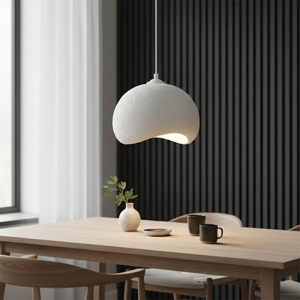 Φωτιστικό οροφής Yontu Megapap E27 fiberglass μονόφωτο χρώμα λευκό 34x29x120εκ. | GP052-0246,1