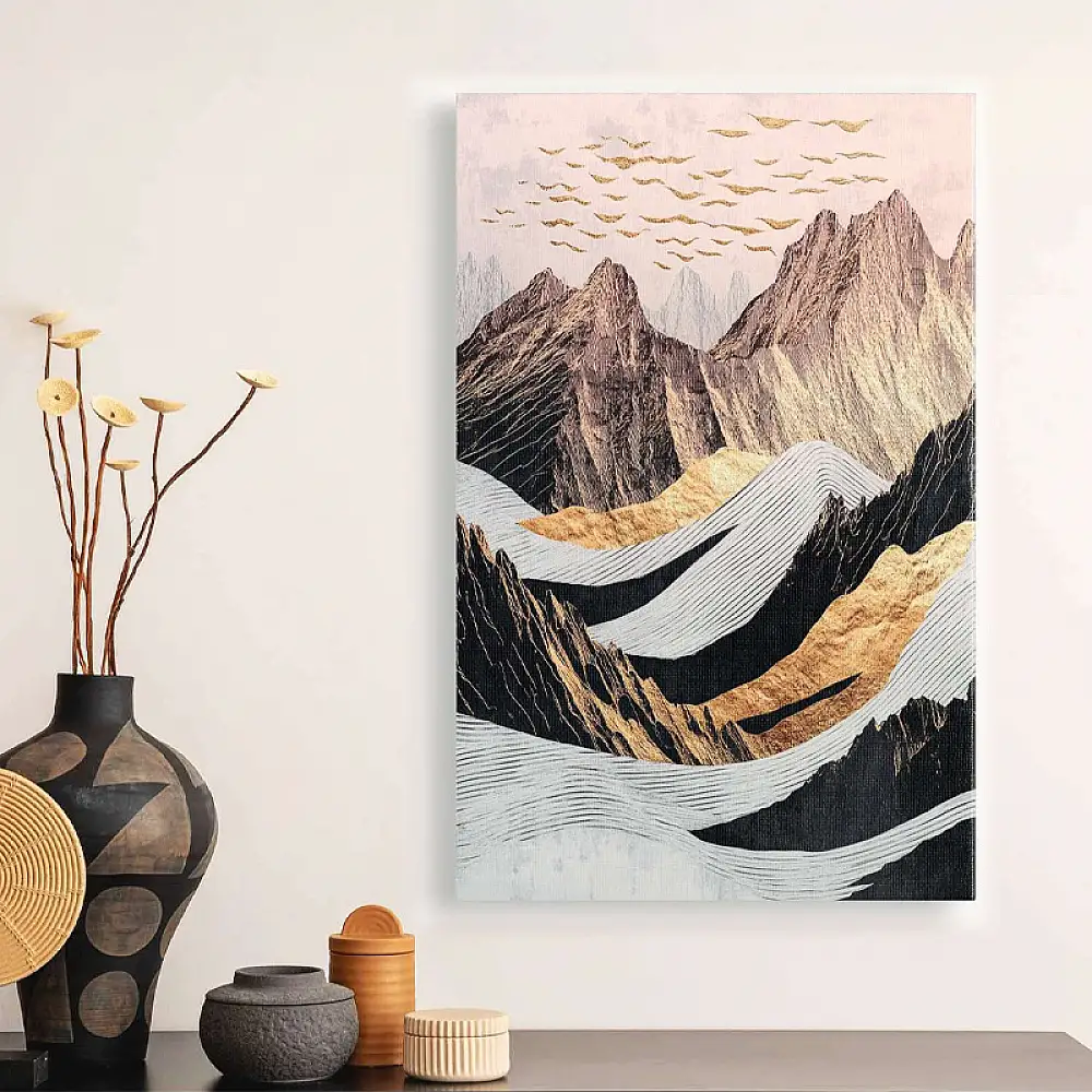 Πίνακας σε καμβά "Abstract Mountain" Megapap ψηφιακής εκτύπωσης 70x100x3εκ. | GP052-0261,1