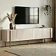 Έπιπλο τηλεόρασης Nexus Megapap χρώμα travertine - χρυσό 180x30x45,5εκ. | GP052-0274,2