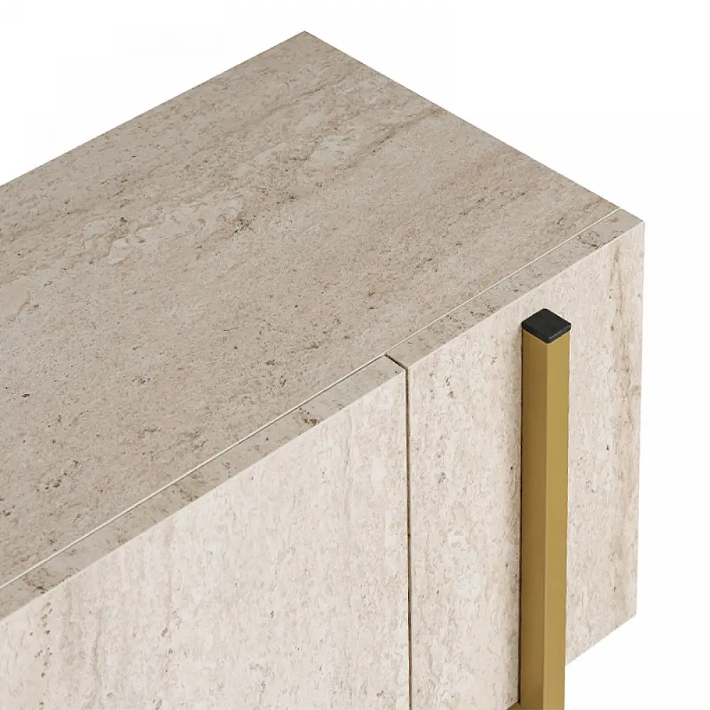 Έπιπλο τηλεόρασης Nexus Megapap χρώμα travertine - χρυσό 180x30x45,5εκ. | GP052-0274,2