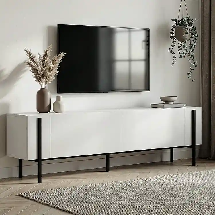 Έπιπλο τηλεόρασης Nexus Megapap χρώμα λευκό 180x30x45,5εκ. | GP052-0274,3