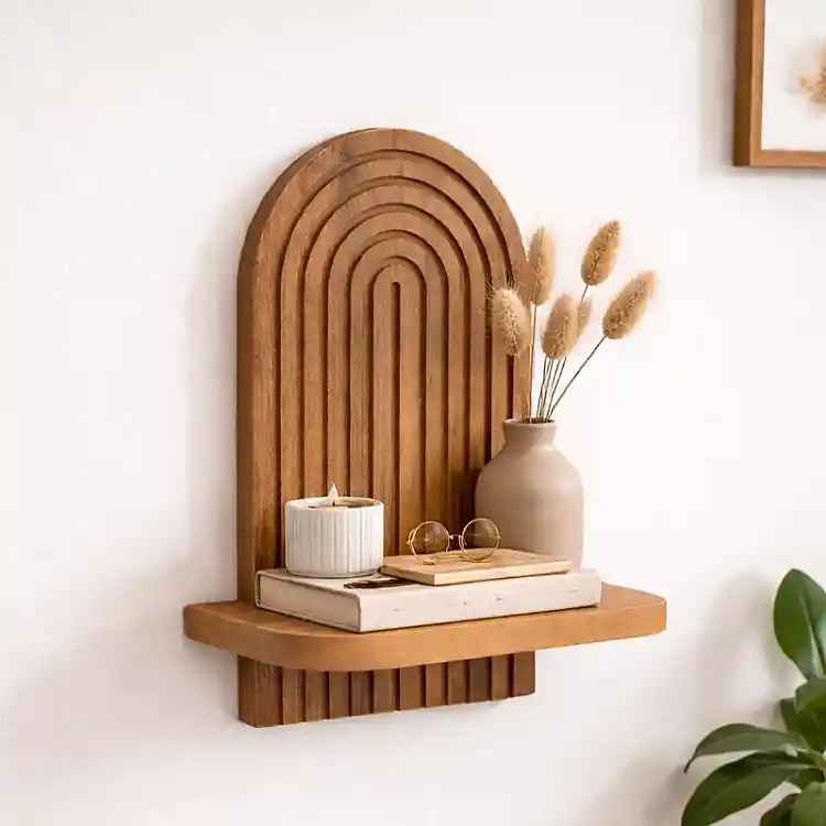 Ραφιέρα τοίχου Artwill Megapap Mdf χρώμα oak 26x13x35εκ. | GP052-0275,1