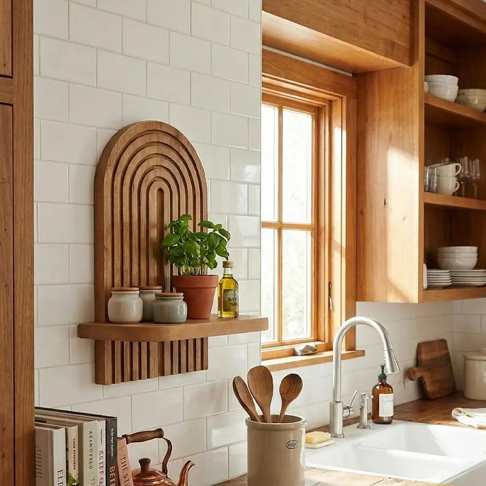 Ραφιέρα τοίχου Artwill Megapap Mdf χρώμα oak 26x13x35εκ. | GP052-0275,1