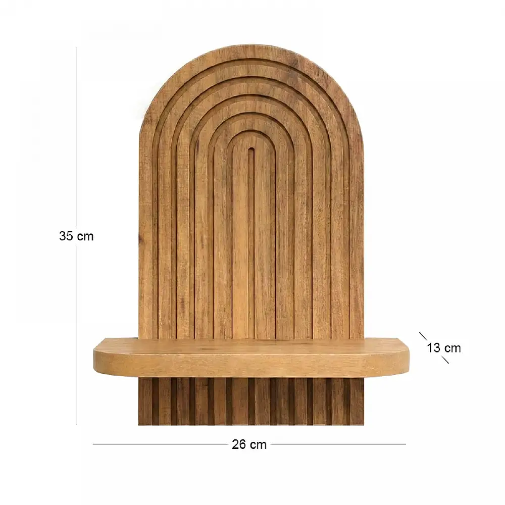 Ραφιέρα τοίχου Artwill Megapap Mdf χρώμα oak 26x13x35εκ. | GP052-0275,1