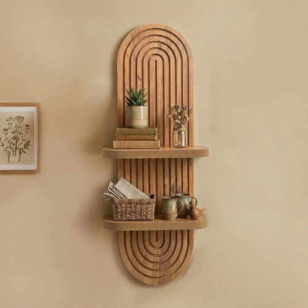 Ραφιέρα τοίχου Artwill Megapap Mdf χρώμα oak 26x13x70εκ. | GP052-0276,1