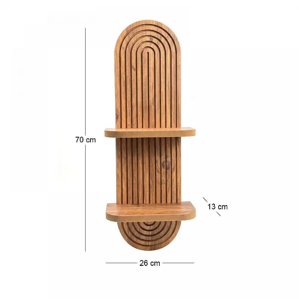 Ραφιέρα τοίχου Artwill Megapap Mdf χρώμα oak 26x13x70εκ. | GP052-0276,1