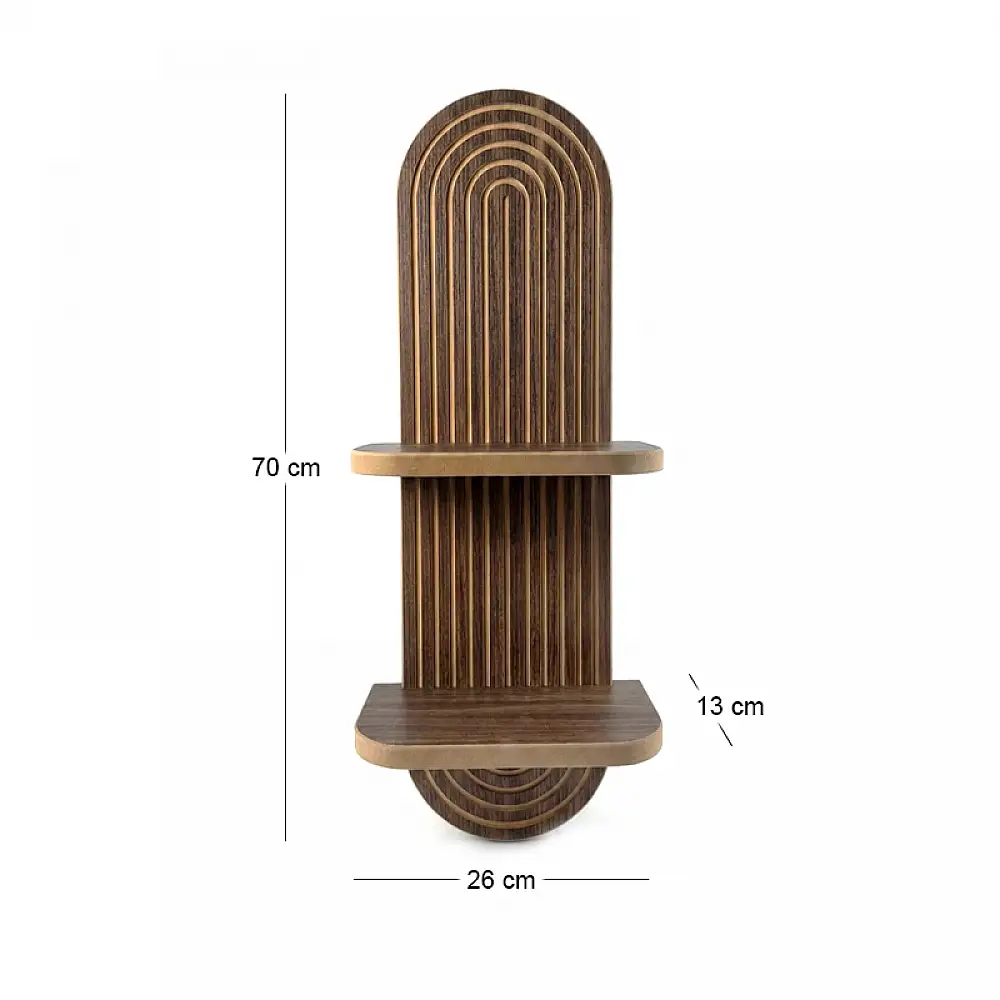 Ραφιέρα τοίχου Artwill Megapap Mdf χρώμα wenge 26x13x70εκ. | GP052-0276,2