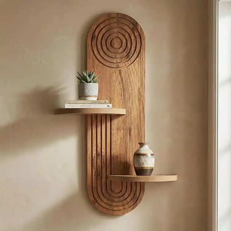 Ραφιέρα τοίχου Artwill Megapap Mdf χρώμα oak 46x13x70εκ. | GP052-0277,1