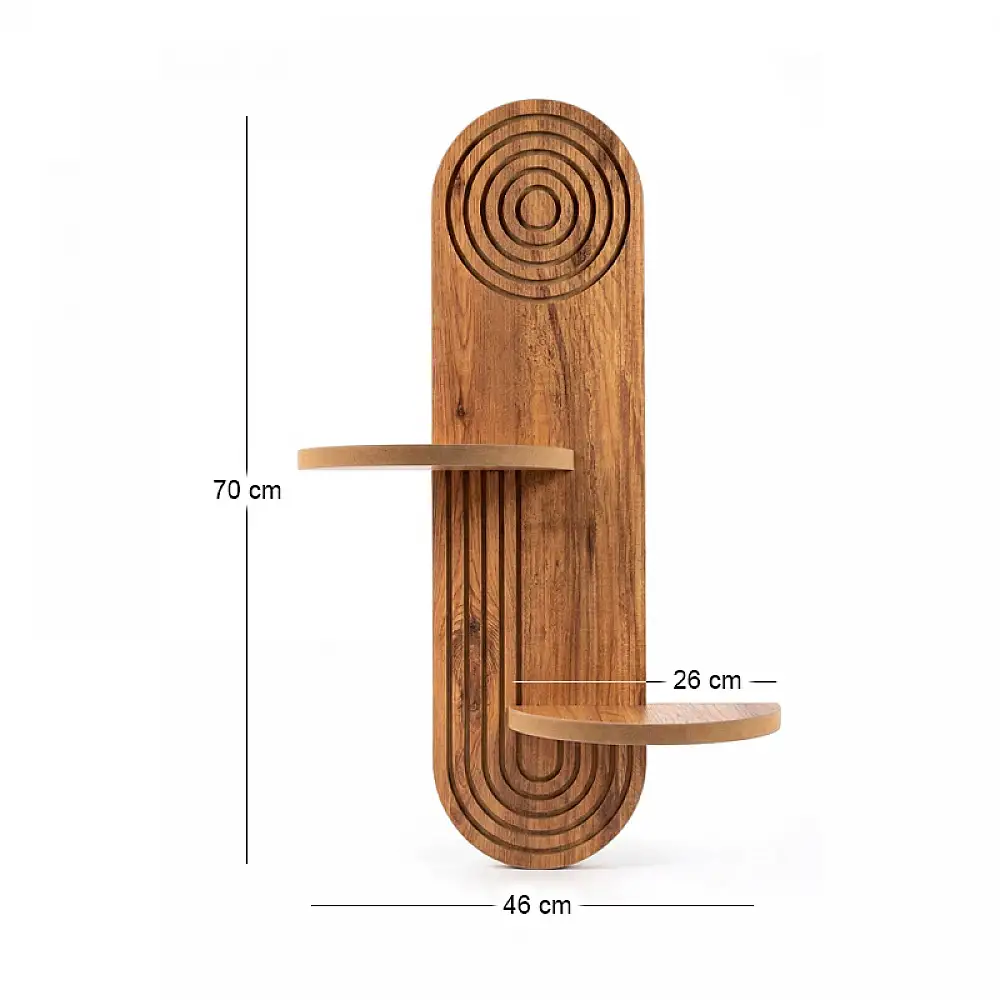 Ραφιέρα τοίχου Artwill Megapap Mdf χρώμα oak 46x13x70εκ. | GP052-0277,1