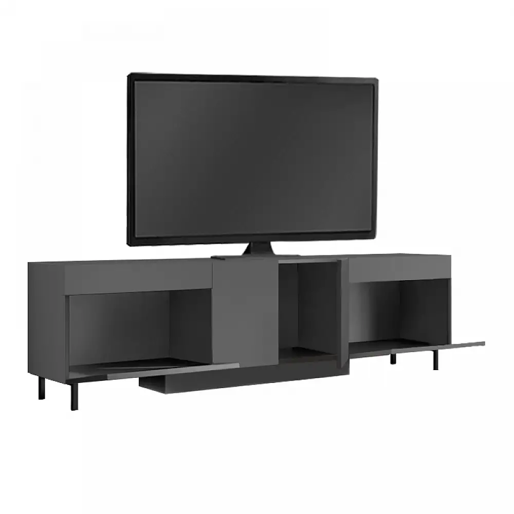 Έπιπλο τηλεόρασης Arlen Megapap με Led Rgb χρώμα ανθρακί 180x32x50εκ. | GP052-0278,1