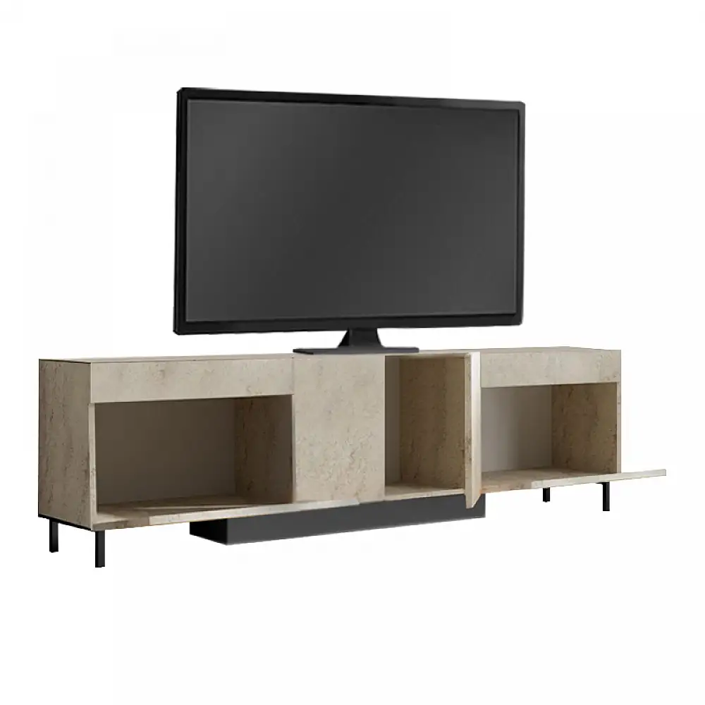 Έπιπλο τηλεόρασης Arlen Megapap με Led Rgb χρώμα travertine 180x32x50εκ. | GP052-0278,2