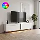 Έπιπλο τηλεόρασης Arlen Megapap με Led Rgb χρώμα λευκό 180x32x50εκ. | GP052-0278,3