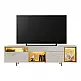 Έπιπλο τηλεόρασης Norm Megapap με Led Rgb χρώμα travertine - χρυσό 180x32x55εκ. | GP052-0279,2
