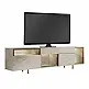 Έπιπλο τηλεόρασης Norm Megapap με Led Rgb χρώμα travertine - χρυσό 180x32x55εκ. | GP052-0279,2