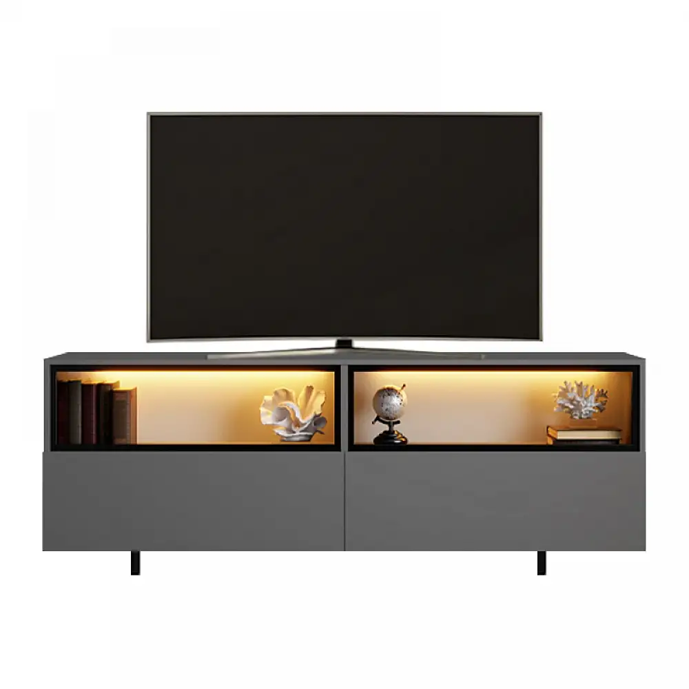 Έπιπλο τηλεόρασης Eco Megapap με Led Rgb χρώμα ανθρακί 180x32x67εκ. | GP052-0280,1