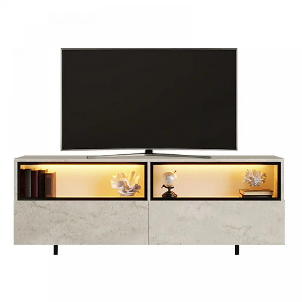 Έπιπλο τηλεόρασης Eco Megapap με Led Rgb χρώμα travertine 180x32x67εκ. | GP052-0280,2