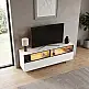 Έπιπλο τηλεόρασης Eco Megapap με Led Rgb χρώμα λευκό 180x32x67εκ. | GP052-0280,3