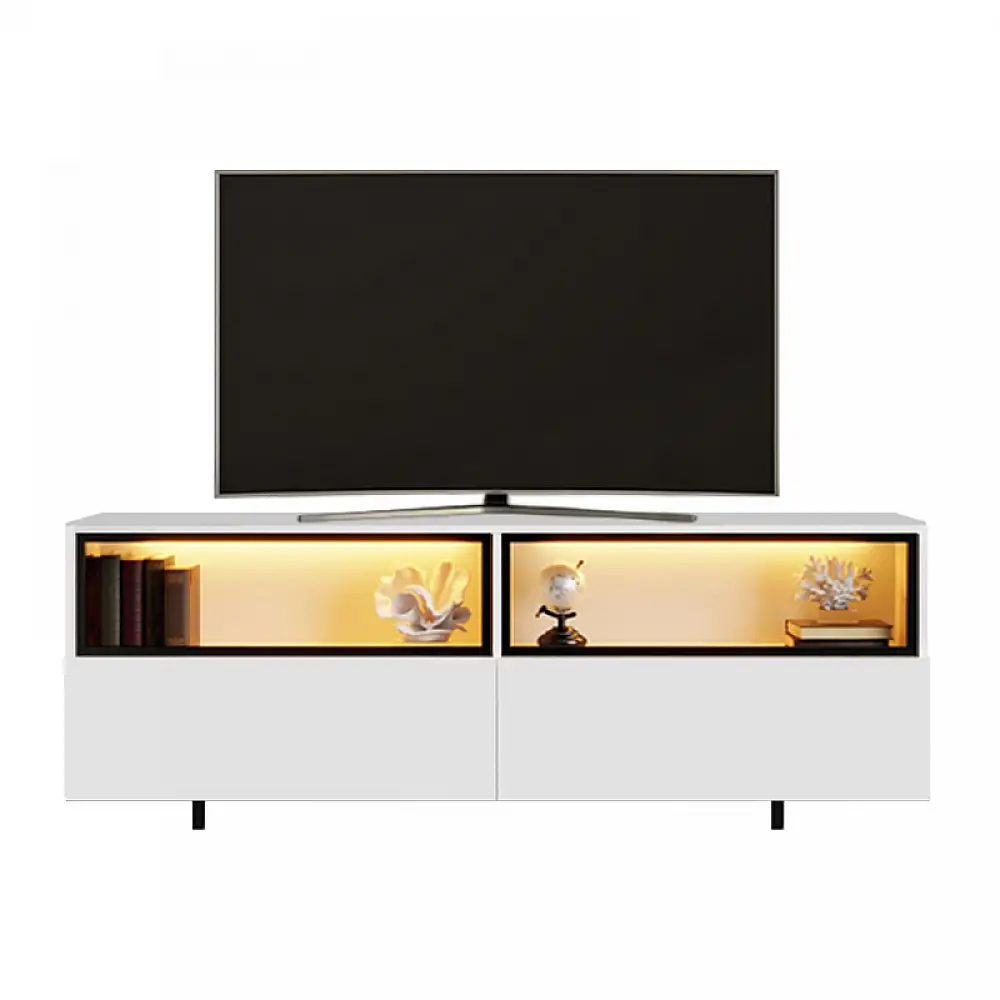 Έπιπλο τηλεόρασης Eco Megapap με Led Rgb χρώμα λευκό 180x32x67εκ. | GP052-0280,3