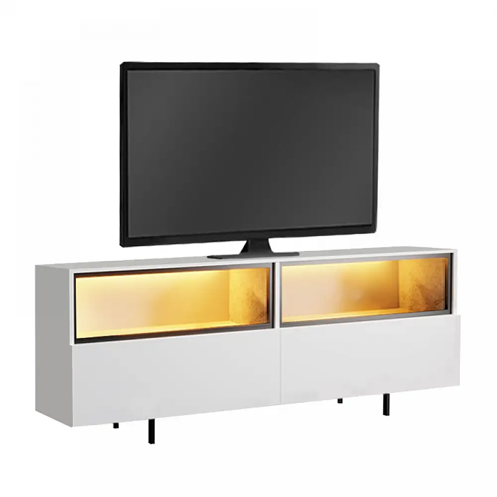 Έπιπλο τηλεόρασης Eco Megapap με Led Rgb χρώμα λευκό 180x32x67εκ. | GP052-0280,3