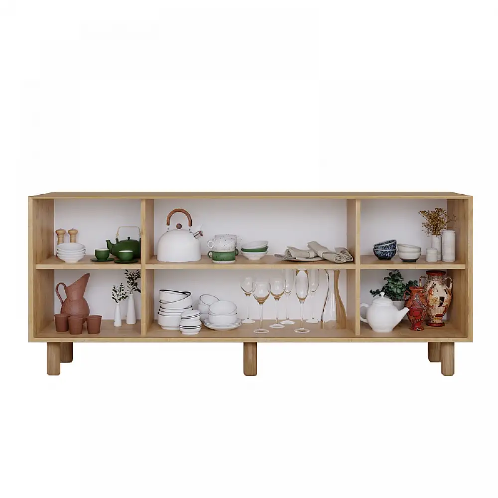 Μπουφές Bohemian Megapap χρώμα φυσικό οξιάς 180x40x75εκ. | GP052-0287,1
