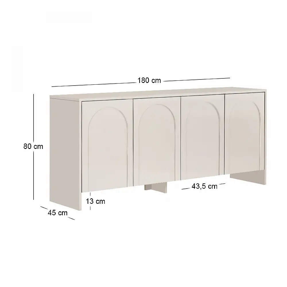 Μπουφές Aurelia Megapap χρώμα κρεμ 180x45x80εκ. | GP052-0291,2