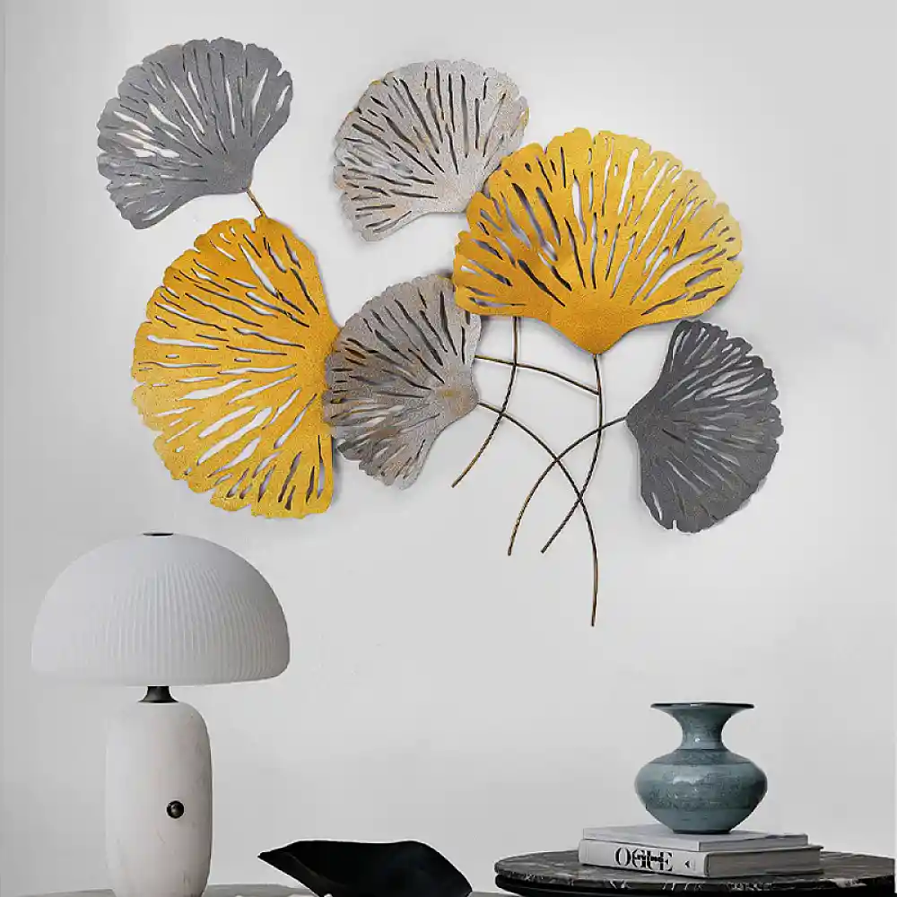 Διακοσμητικό τοίχου Metal Flower Megapap μεταλλικό χρώμα bronze - ασημί 75x100εκ. | GP052-0307,1