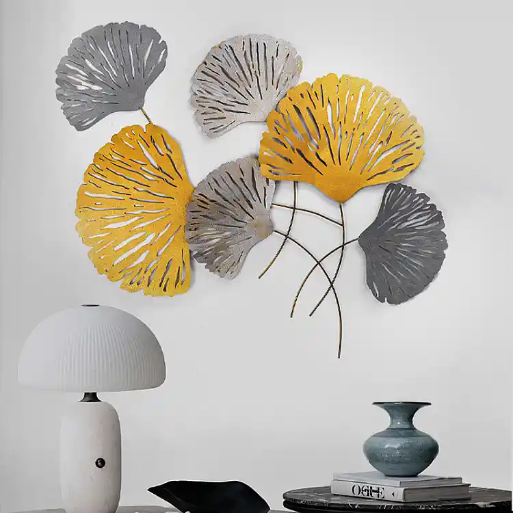 Διακοσμητικό τοίχου Metal Flower Megapap μεταλλικό χρώμα bronze - ασημί 75x100εκ. | GP052-0307,1