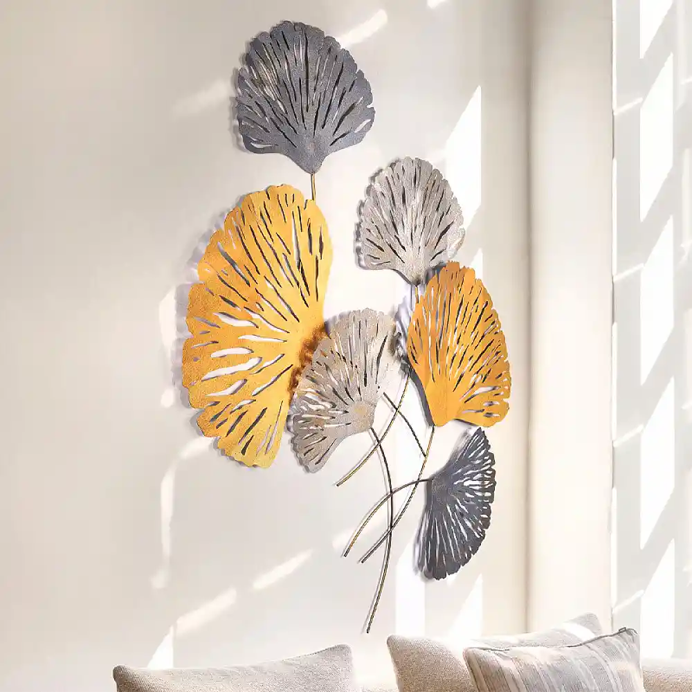 Διακοσμητικό τοίχου Metal Flower Megapap μεταλλικό χρώμα bronze - ασημί 75x100εκ. | GP052-0307,1