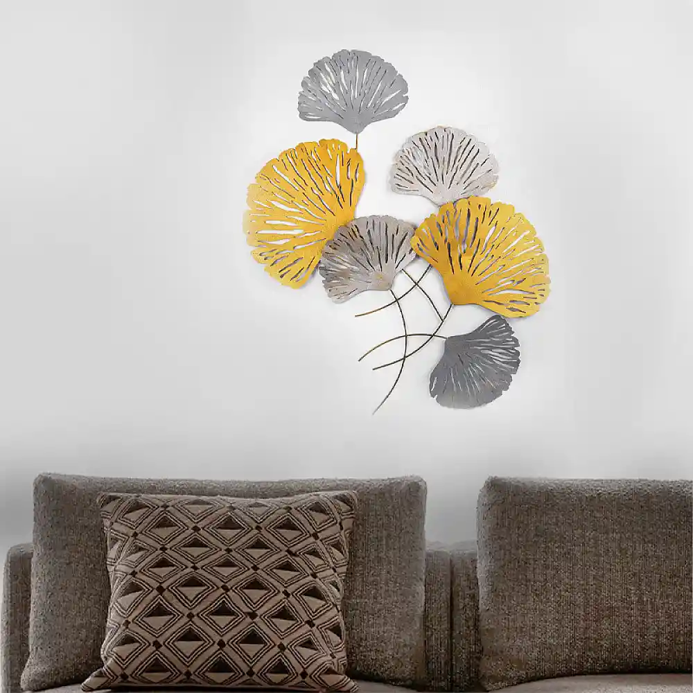 Διακοσμητικό τοίχου Metal Flower Megapap μεταλλικό χρώμα bronze - ασημί 75x100εκ. | GP052-0307,1