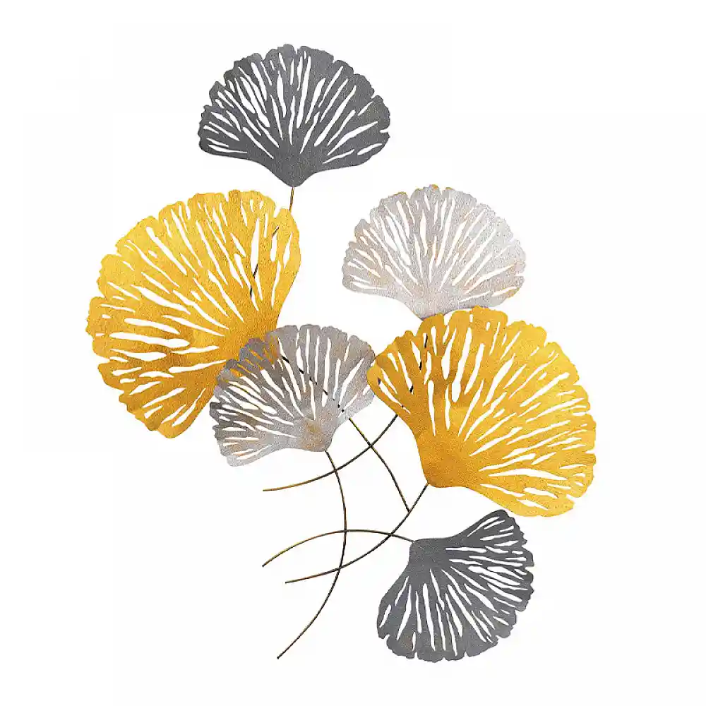 Διακοσμητικό τοίχου Metal Flower Megapap μεταλλικό χρώμα bronze - ασημί 75x100εκ. | GP052-0307,1