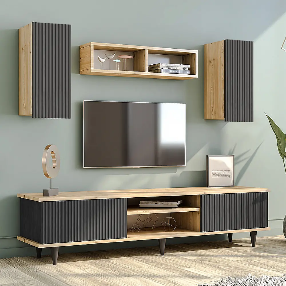 Σύνθεση τηλεόρασης Tokyo Megapap χρώμα sapphire oak - ανθρακί 170x37x45εκ. - GP055-0020,1 Σύνθεση τηλεόρασης Tokyo Megapap χρώμα sapphire oak - ανθρακί 170x37x45εκ. - GP055-0020,1