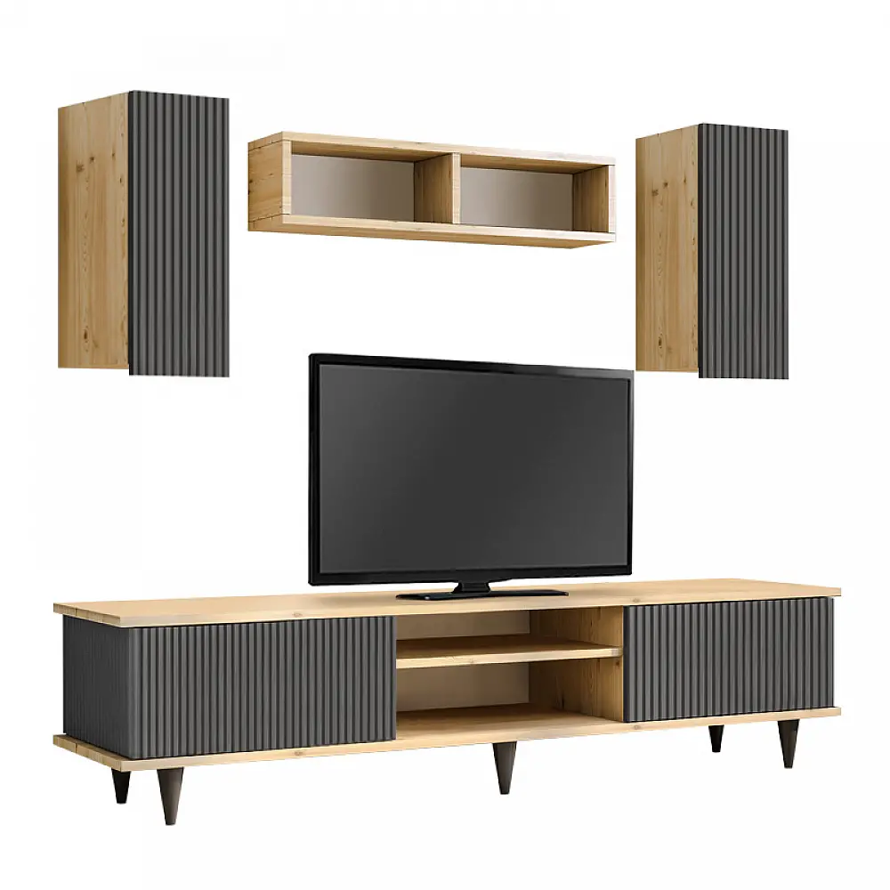 Σύνθεση τηλεόρασης Tokyo Megapap χρώμα sapphire oak - ανθρακί 170x37x45εκ. - GP055-0020,1 Σύνθεση τηλεόρασης Tokyo Megapap χρώμα sapphire oak - ανθρακί 170x37x45εκ. - GP055-0020,1