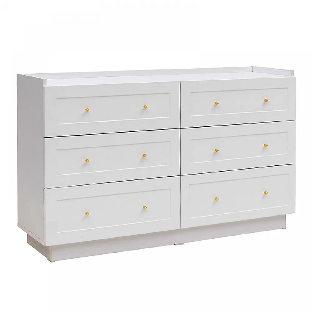 Συρταριέρα Henry Megapap χρώμα λευκό 140x40x75εκ.
