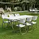 Τραπέζι catering - συνεδρίου Capri Megapap πτυσσόμενο - μονοκόμματη επιφάνεια χρώμα λευκό του πάγου 152x76x74εκ. | GP058-0005,1