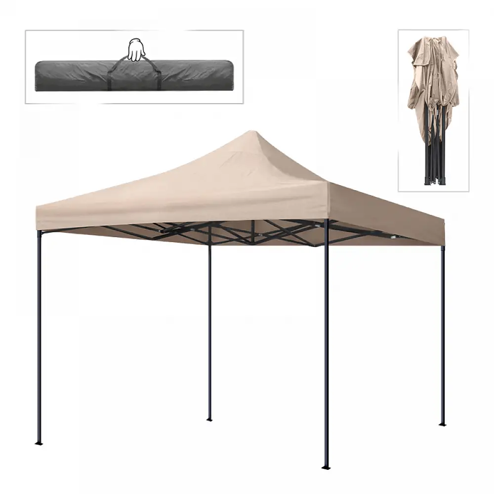 Κιόσκι - Gazebo Bari Megapap πτυσσόμενο μεταλλικός σκελετός - αδιάβροχο ύφασμα χρώμα της άμμου 3x3x3,10m. | GP059-0001,3