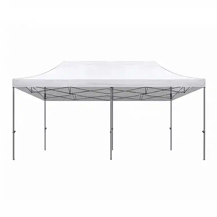Κιόσκι - Gazebo Bari Megapap πτυσσόμενο μεταλλικός σκελετός - αδιάβροχο ύφασμα χρώμα λευκό 3x6x3,27m. | GP059-0003,1