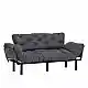 Καναπές - Κρεβάτι Nitta Megapap τριθέσιος υφασμάτινος χρώμα γκρι 185x70x85εκ. | GP061-0018,3