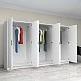 Ντουλάπα ρούχων Victoria Megapap εξάφυλλη χρώμα λευκό 300x60x181εκ. Ντουλάπα ρούχων Victoria Megapap εξάφυλλη χρώμα λευκό 300x60x181εκ.