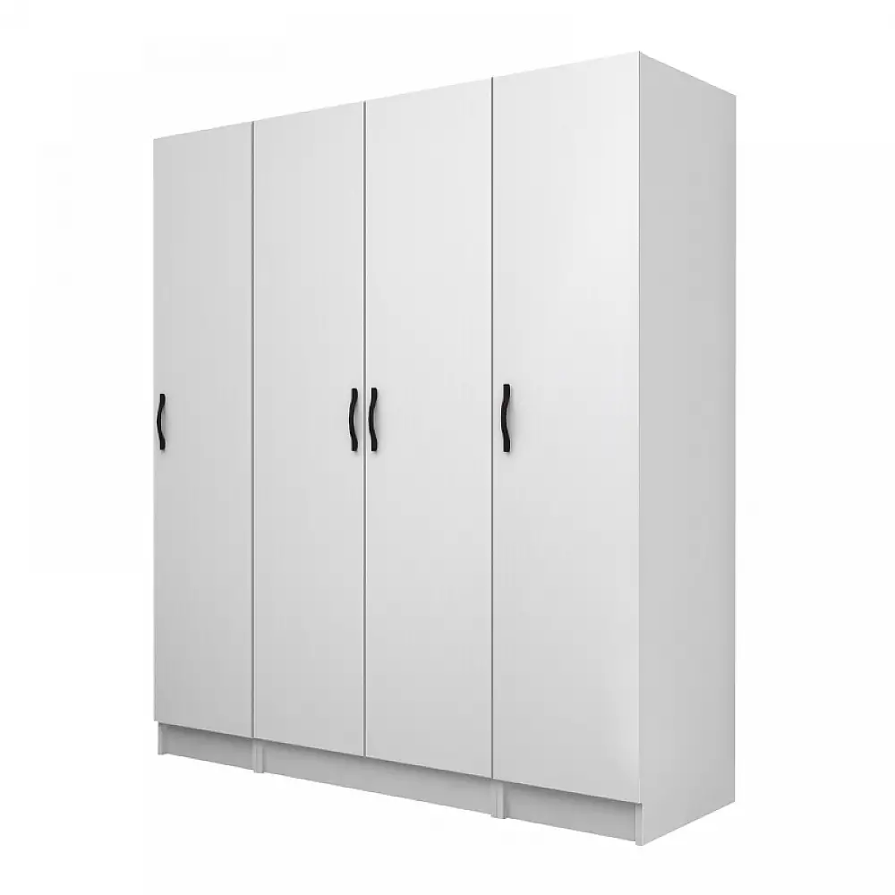 Ντουλάπα ρούχων Vivian Megapap τετράφυλλη χρώμα λευκό 160x51,8x181εκ. | GP100-0117,1