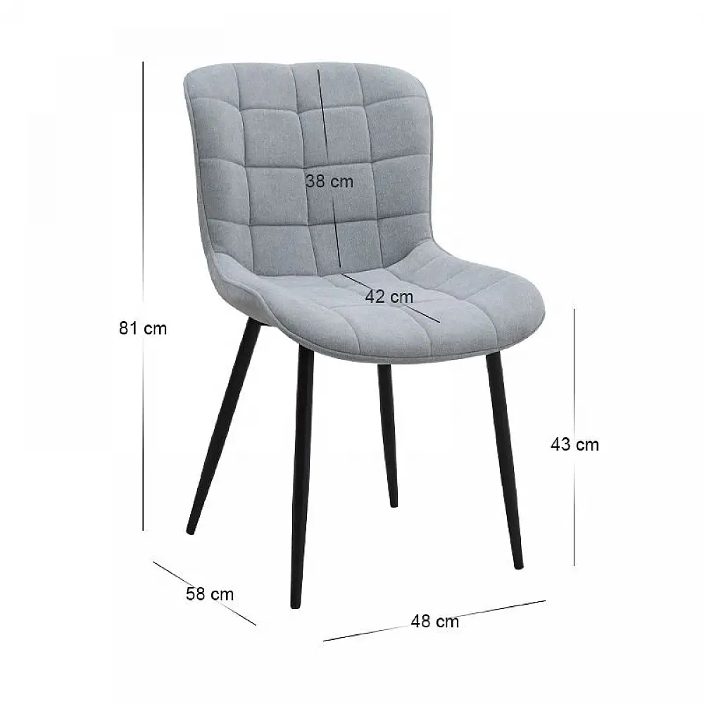 Σετ τραπεζαρία 5τμχ Roger - Chiara Megapap Mdf - ύφασμα χρώμα ακακίας - γκρι 120x70x75εκ. | GP100-0126,2