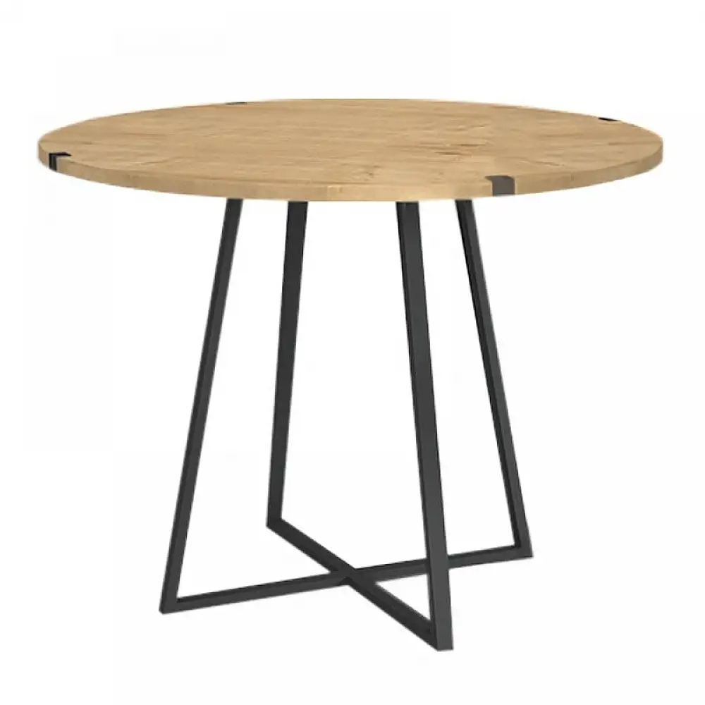 Σετ τραπεζαρία 5τμχ Rubes - Gabriel Megapap χρώμα φυσικό οξιάς - ανοιχτό μπεζ Ø100x78εκ. | GP100-0155,2