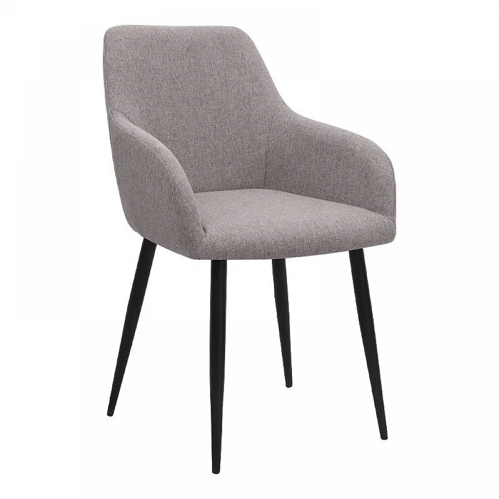 Σετ τραπεζαρία 5τμχ Rubes - Monica Megapap χρώμα γκρι σκυροδέματος - ανοιχτό μπεζ Ø100x78εκ. | GP100-0167,2