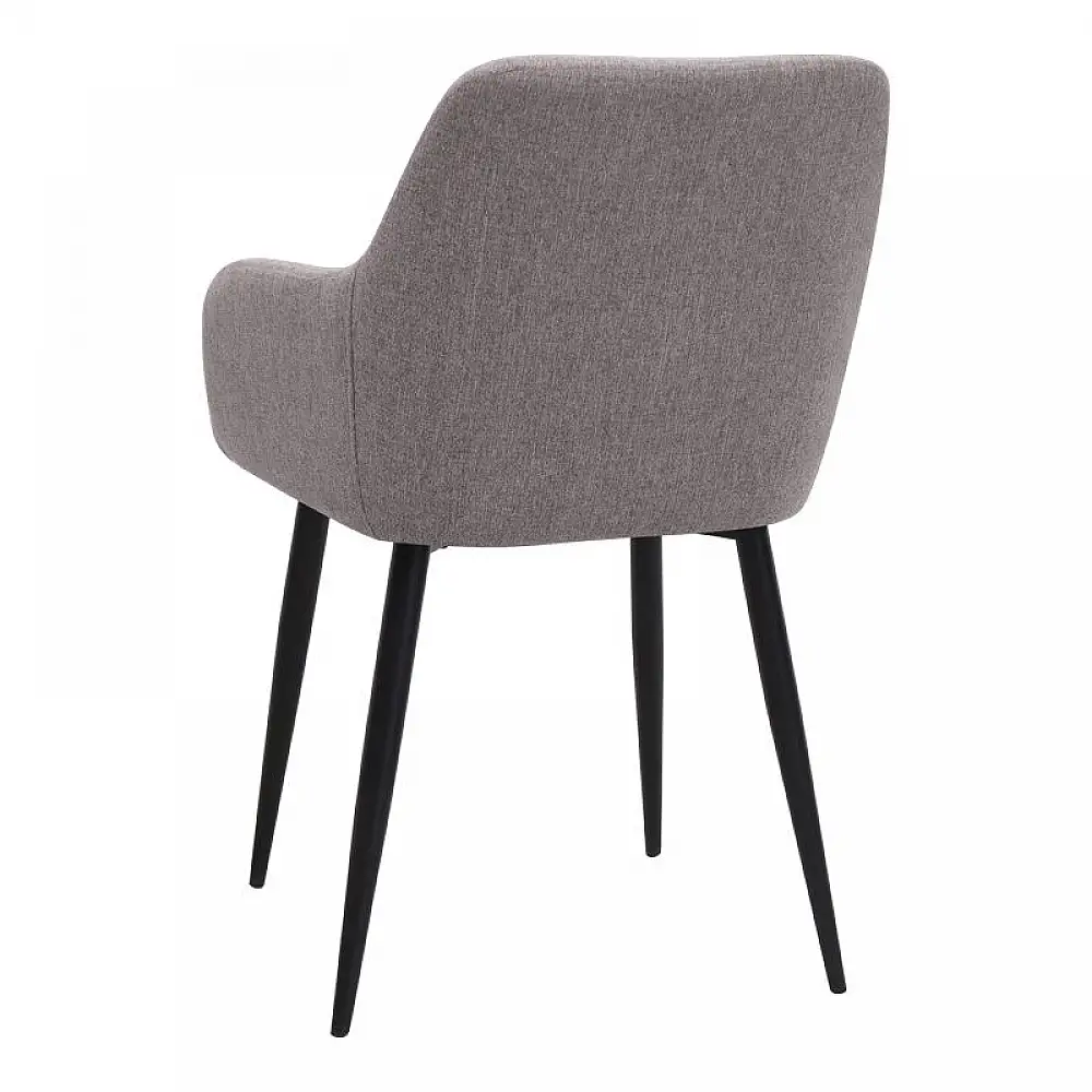 Σετ τραπεζαρία 5τμχ Rubes - Monica Megapap χρώμα γκρι σκυροδέματος - ανοιχτό μπεζ Ø100x78εκ. | GP100-0167,2