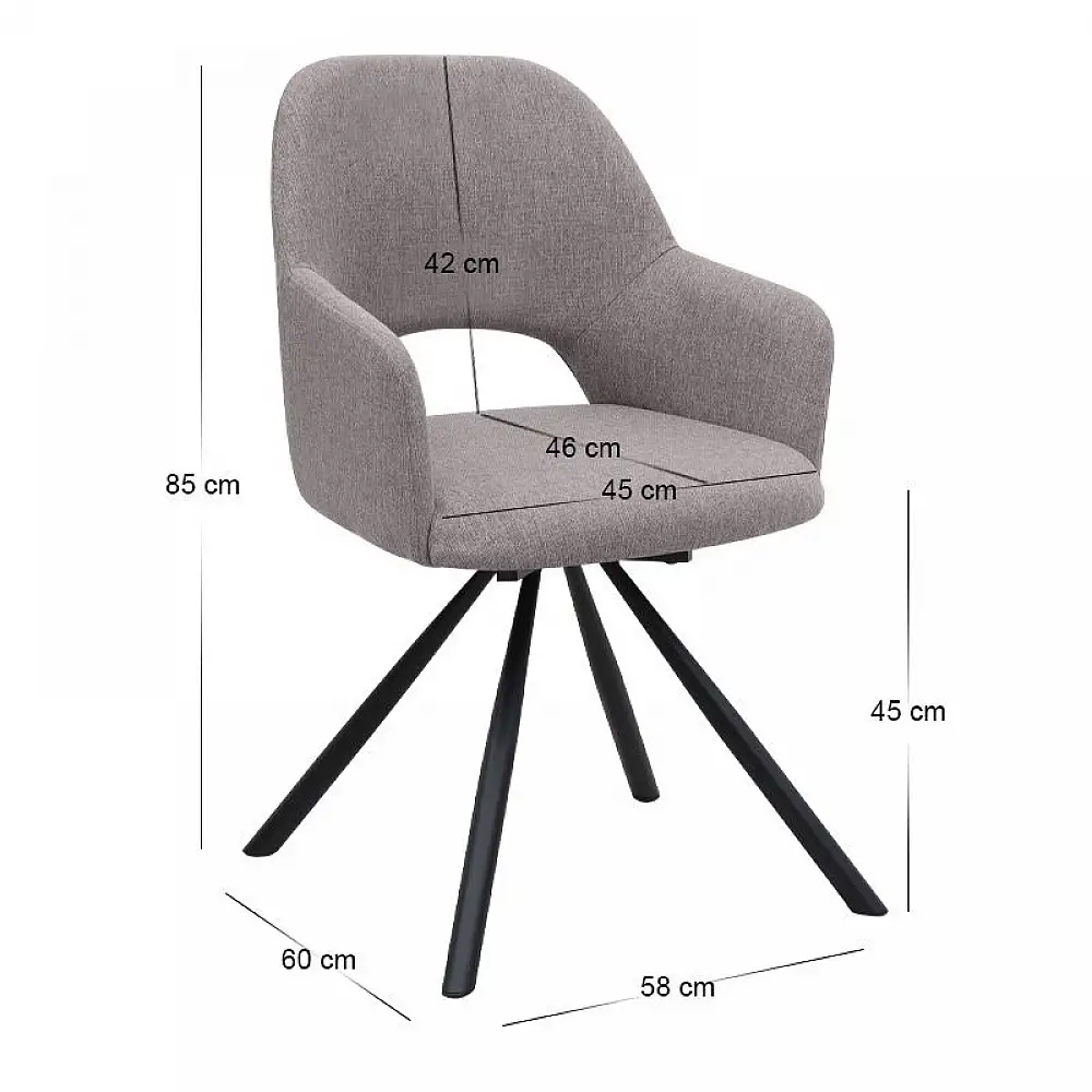 Σετ τραπεζαρία 5τμχ Rubes - Gabriel Megapap χρώμα λευκό - ανοιχτό μπεζ Ø100x78εκ. | GP100-0182,2