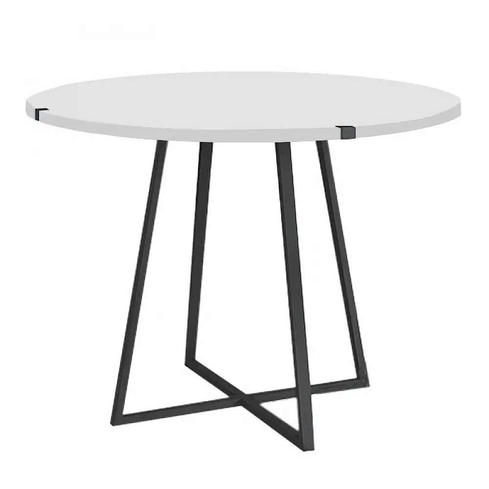 Σετ τραπεζαρία 5τμχ Rubes - Chiara Megapap χρώμα λευκό - πράσινο Ø100x78εκ. | GP100-0183,3