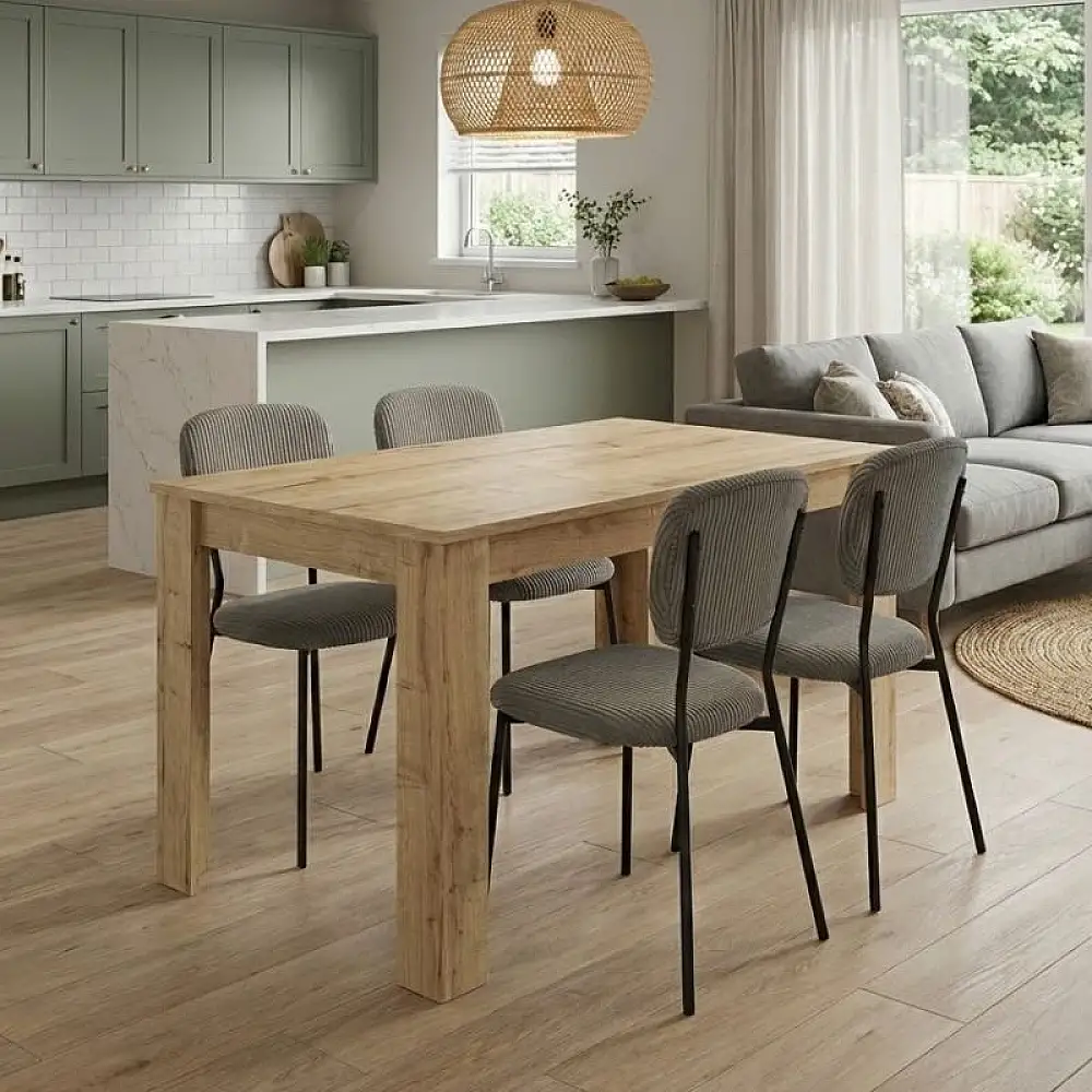 Σετ τραπεζαρία 5τμχ Darlen - Kevin Megapap χρώμα sapphire oak - λαδί 125x72x74εκ. | GP100-0211,2